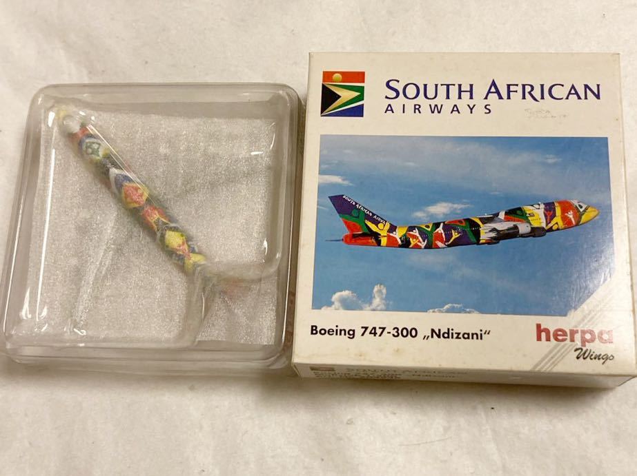 ** Herpa [helpa] 1:500 SOUTH AFRICAN AIRWAYS Boeing 747-300 ~Ndizani~ **
