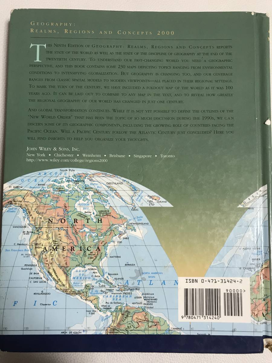 本】Geography:Realms Regions and concepts /2000地理の教科書 洋書 中古 ISBN:0471314242 - 大学 本】Geography:Realms Regions and concepts /2000地理の教科書 洋書 中古 ISBN:0471314242 - 大学