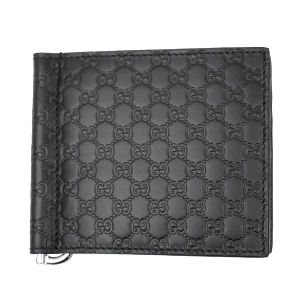 グッチ マネークリップ メンズ GUCCI 財布 マイクログッチシマレザー