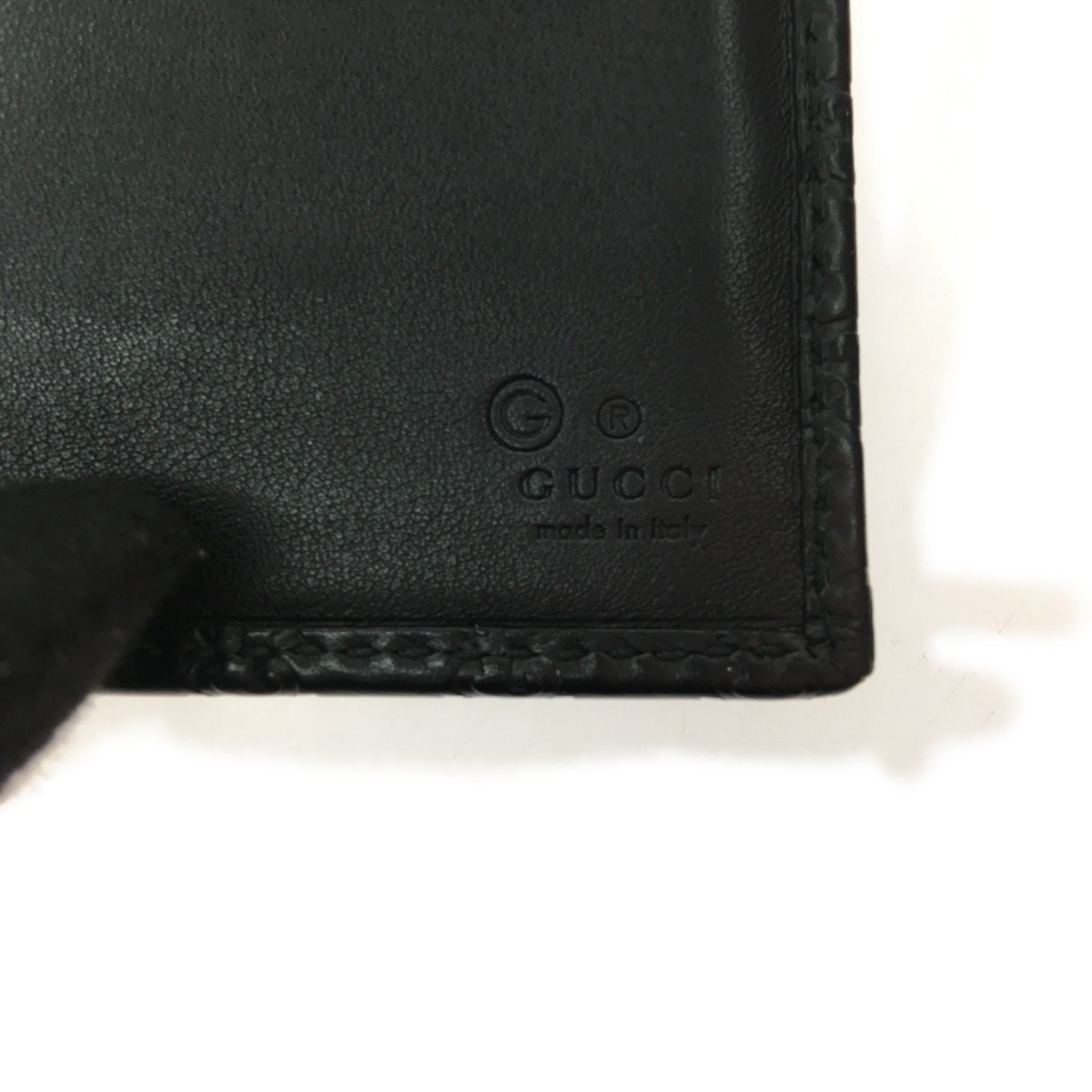 ▽▽ GUCCI グッチ メンズ長財布 マイクログッチシマGG 449396 ブラック やや傷や汚れあり GUCCI グッチ メンズ 二つ折り財布 レザー オールド ダメージ有り