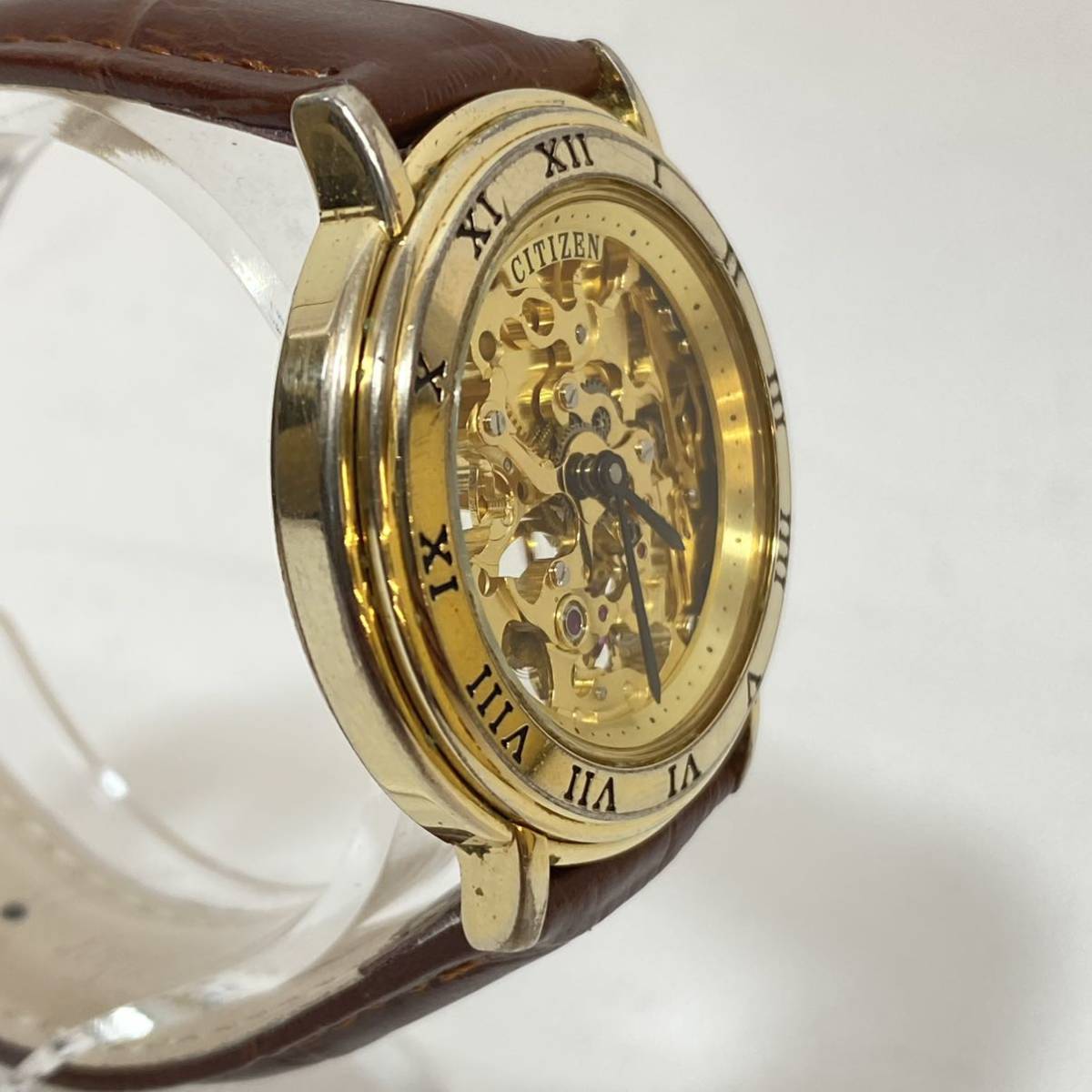 CITIZEN 両面 スケルトン 手巻き 腕時計 8234-824121K 17石 動作 CITIZEN 両面 スケルトン 手巻き 腕時計 8234-824121K 17石 動作