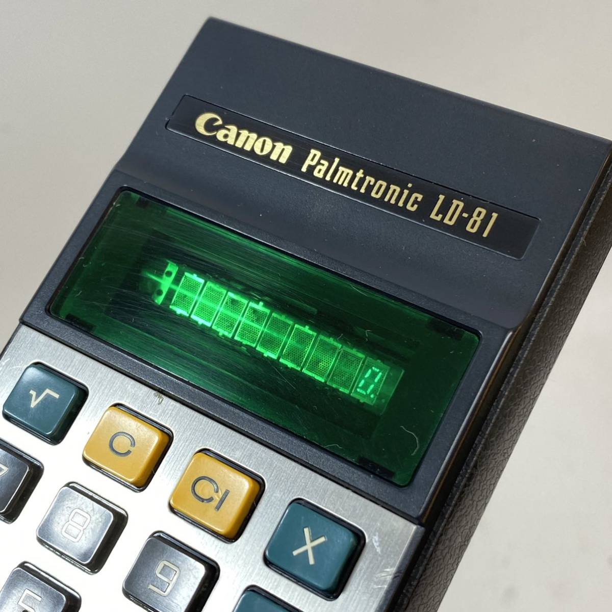 【送料無料即決】 CANON キャノン PALMTRONIC LD-81 電卓 計算機 70年代 昭和 レトロ シャビー 動作品