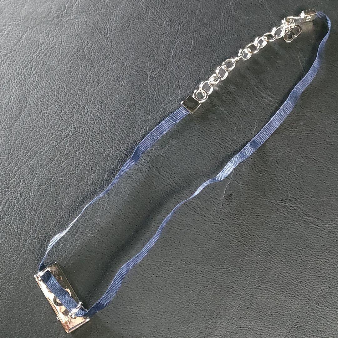 極美品】Dior ディオール ネックレス トロッター ブルー シルバー ロゴ