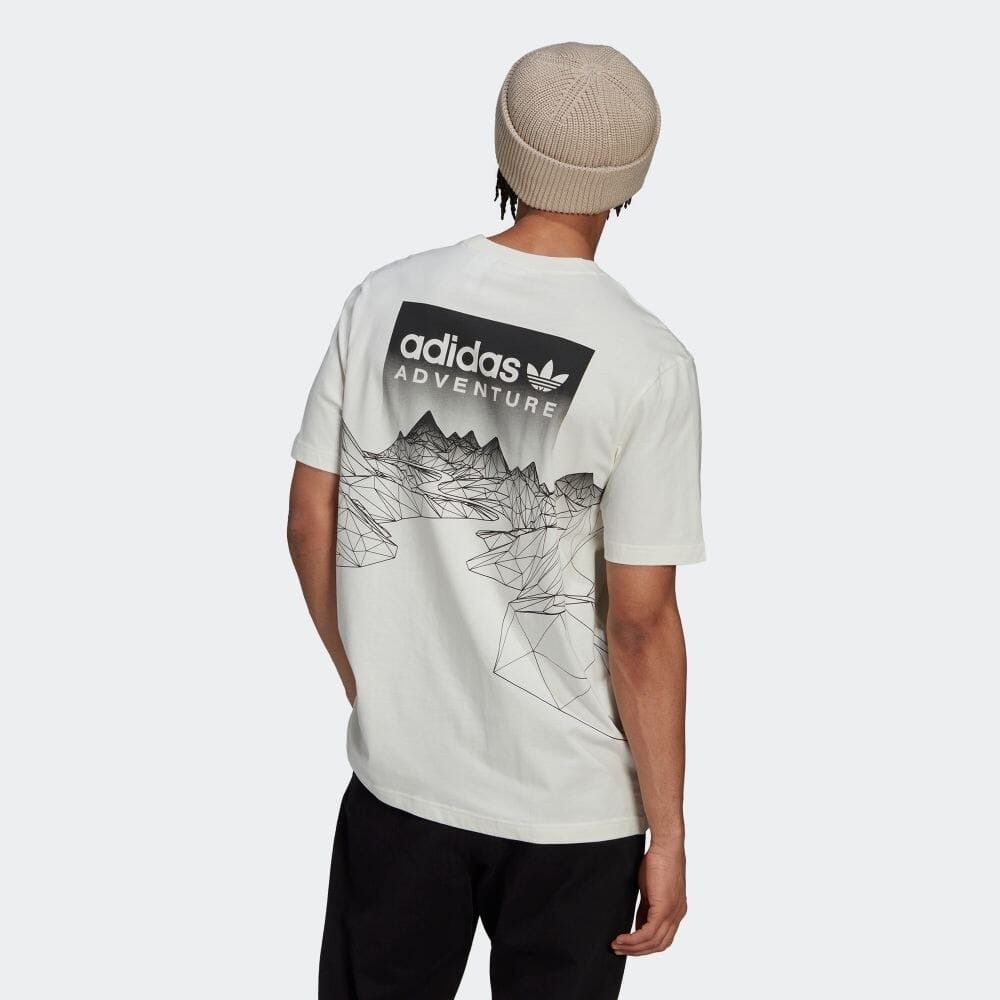 正品 adidas アドベンチャーマウンテンTシャツ/半袖アディダス M】アディダス アドベンチャー マウンテンバック Tシャツ