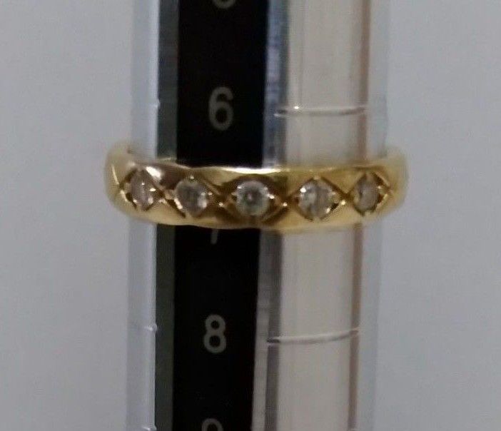 K18 ダイヤモンドリング 0.15ct 約6.5号 送料無料 匿名発送