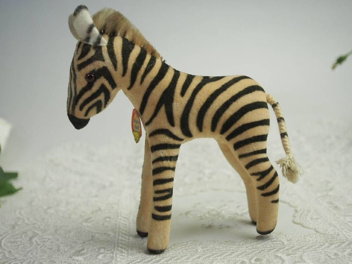 ★シュタイフ★Zebra 12cm★シマウマ/縞馬/ゼブラ★Steiff★アンティーク★ビンテージ