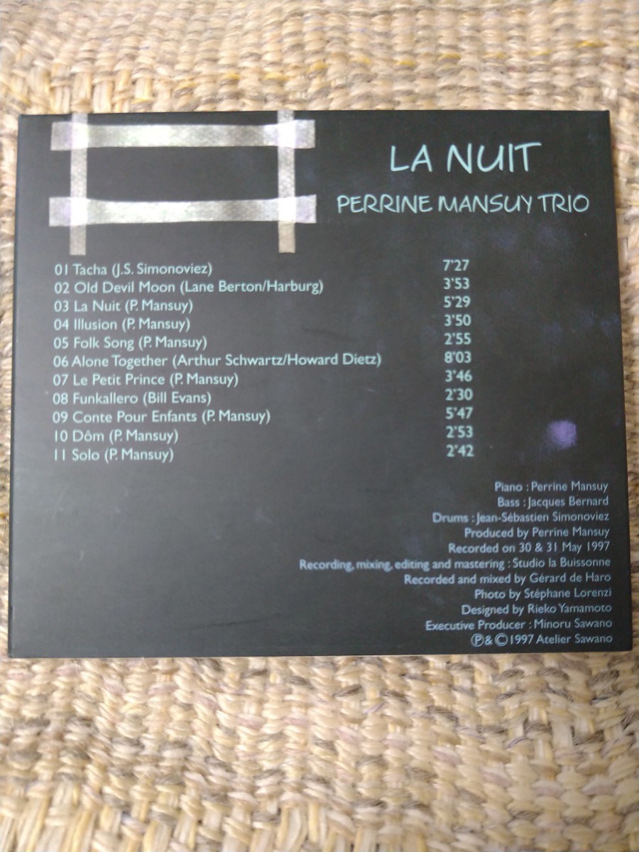 【廃盤／Piano Trio】☆ペリーヌ・マンスゥイ・トリオ　Perrine Mansui Trio／La Nuit☆★澤野工房　　　　　【CD多数セール中…】_画像5