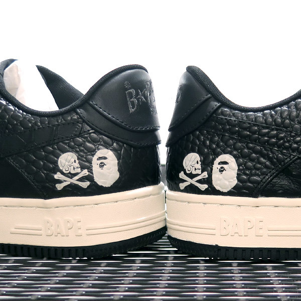 NEIGHBORHOOD ネイバーフッド x A BATHING APE ア ベイシング エイプ BAPE STA ベイプスタ シューズ スニーカー ブラック YX_画像3