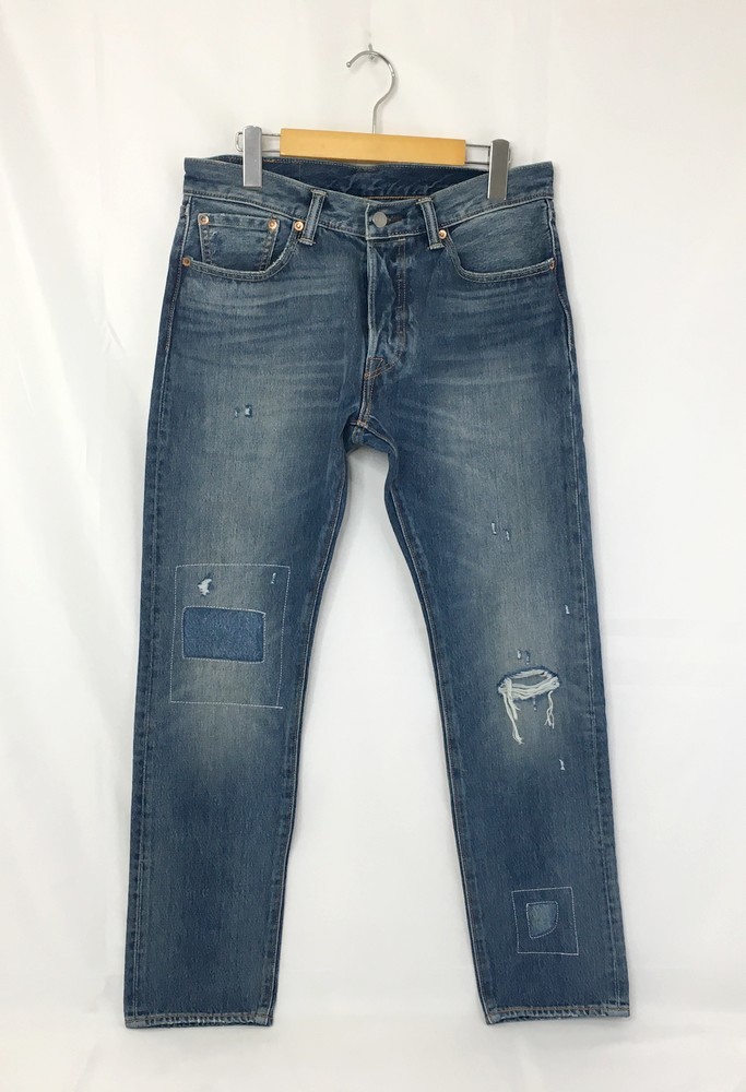 Levi's リーバイス 501S クラッシュ＆リペア加工ストレッチスキニーデニム ジーンズ S40196 サイズ：31 カラー：ブルーウォッシュ