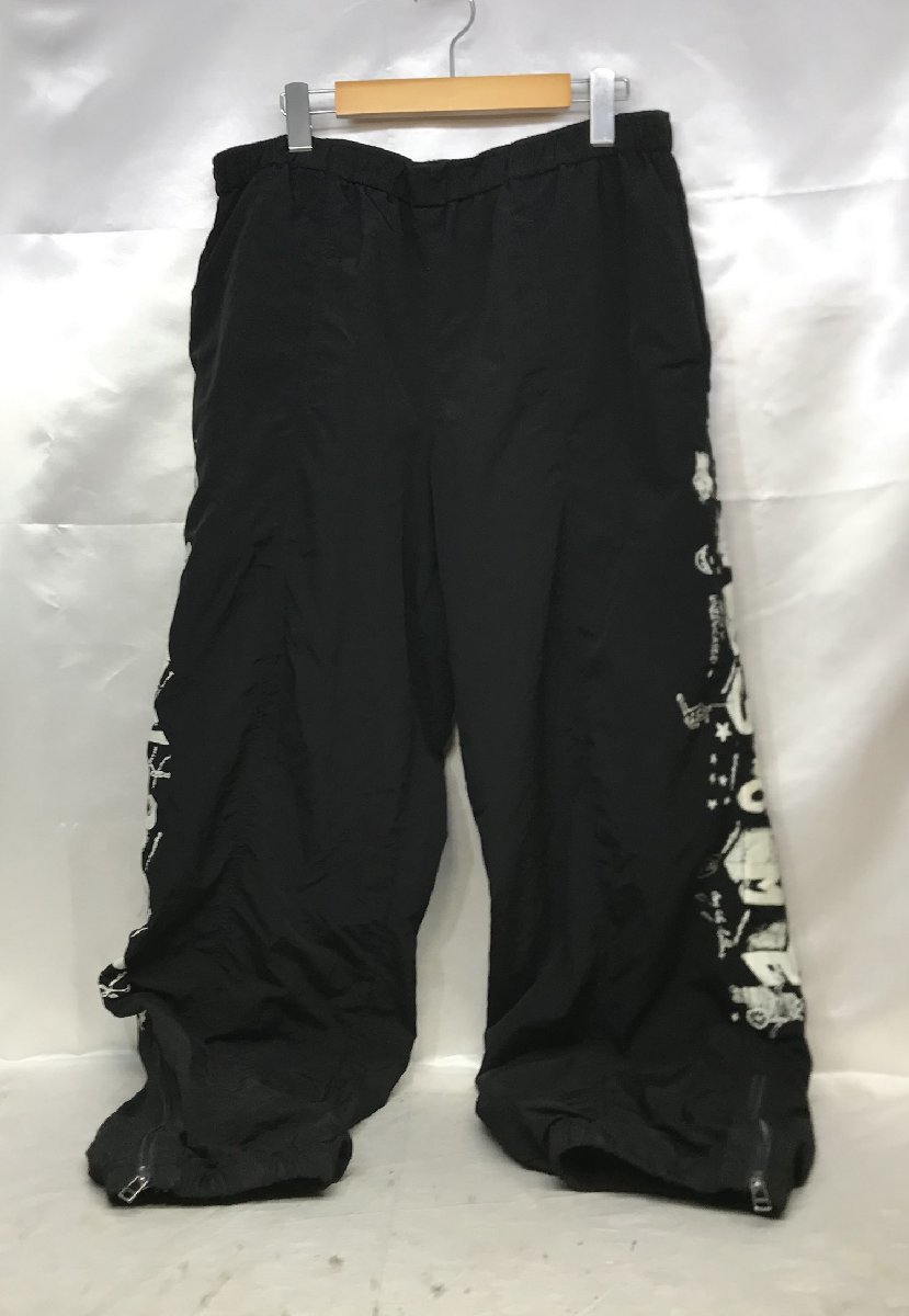 FUCKING AWESOME ファッキンオーサム Block Letters Track Pants 裾ジップ ナイロンパンツ イージーパンツ サイズ2XL ブラック