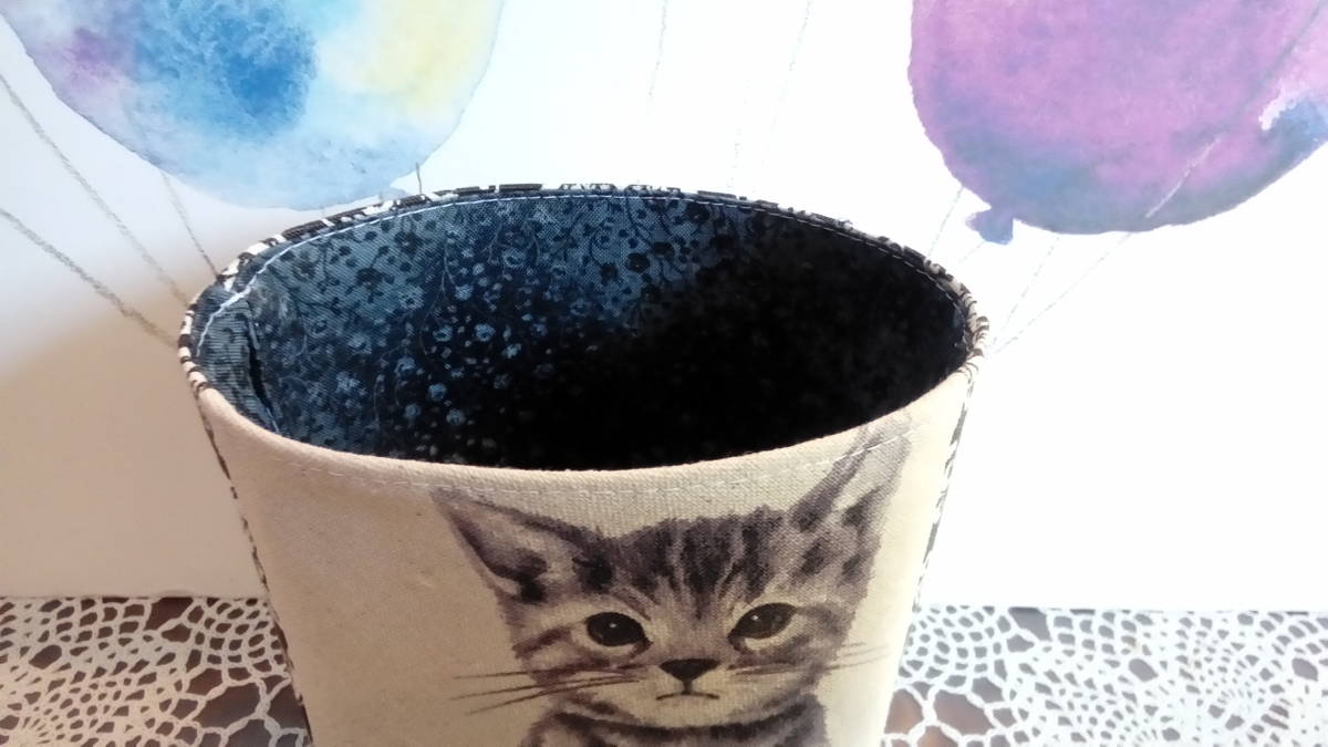 ハンドメイド 小物入れ リアルねこ(=^・^=)ちゃん 黒 服飾小物