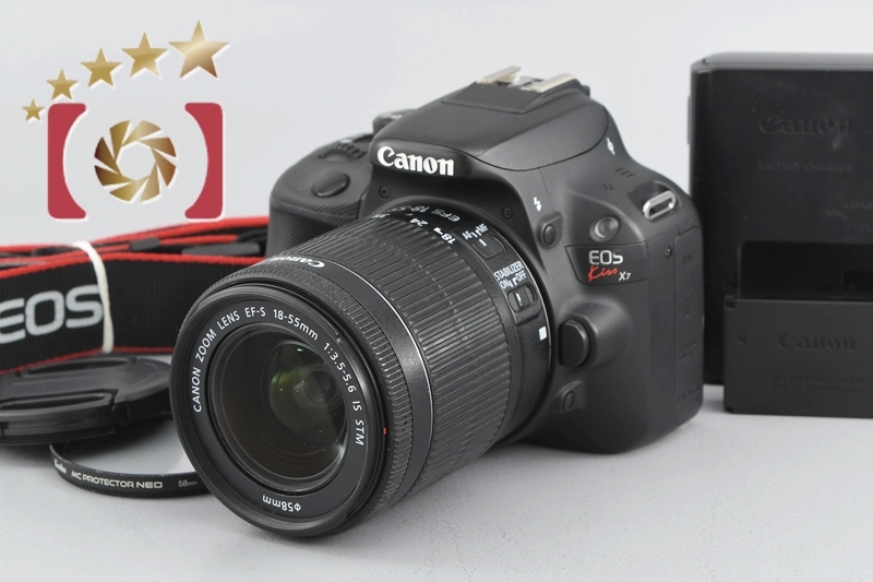 5年保証』 【中古】Canon キヤノン EOS Kiss X7 レンズキット ブラック