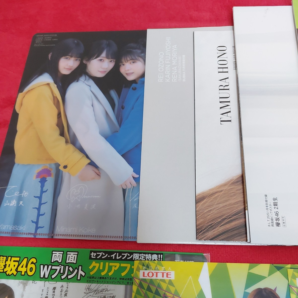 [034]　欅坂４６　付録　まとめ売りセット　クリアファイル　ポスター　非売品　グッズ　守屋茜　菅井友香　渡邉理佐　石森虹花　など_画像2