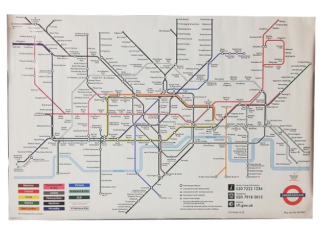 【新品 アウトレット】ポスター London Underground Map★ロンドン 地下鉄 地図 路線図 映画 MOVIE インテリア 広告_画像1