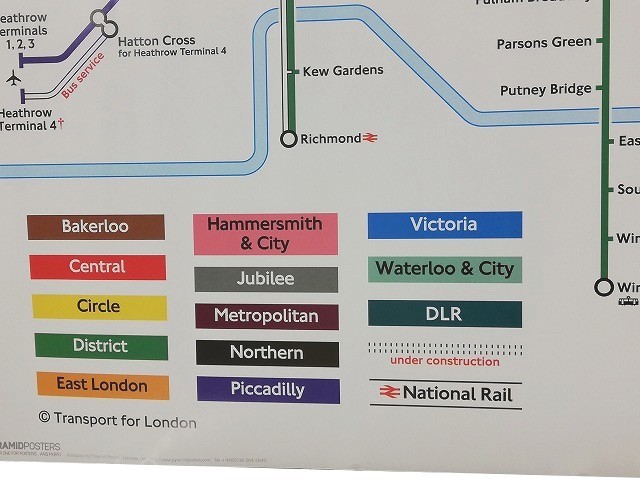 【新品 アウトレット】ポスター London Underground Map★ロンドン 地下鉄 地図 路線図 映画 MOVIE インテリア 広告_画像2