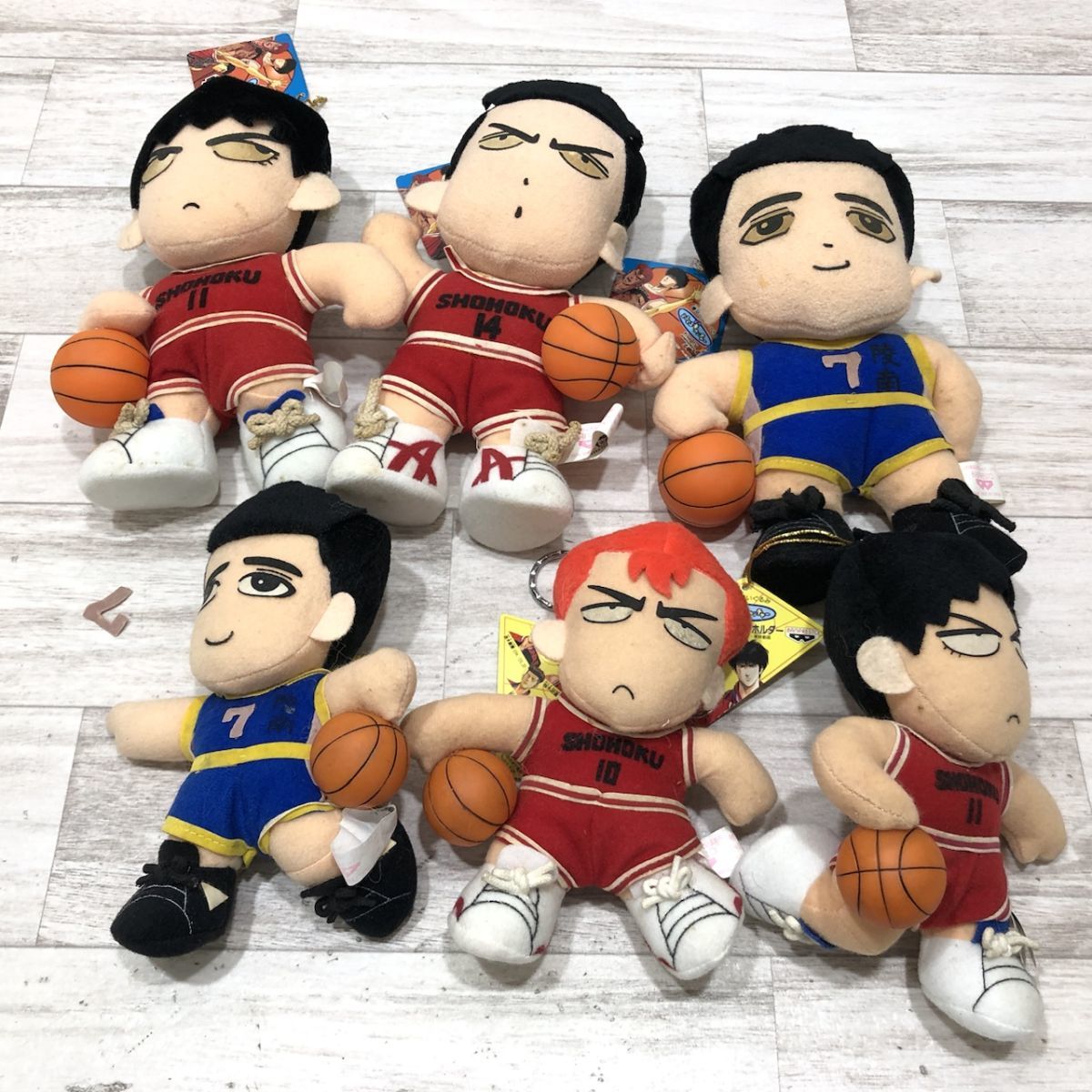 当時物 6体セット タグ付き スラムダンク SLAM DUNK ぬいぐるみ 人形