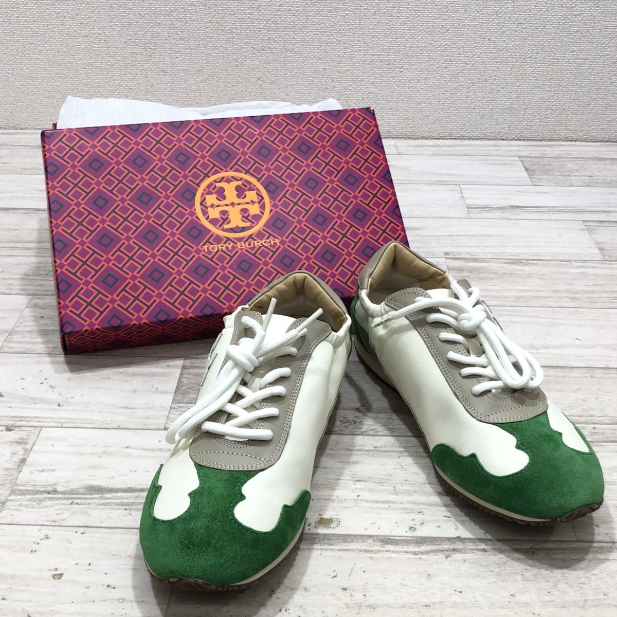 Yahoo!オークション - ほぼ未使用 TORY BURCH トリーバーチ スニーカー...