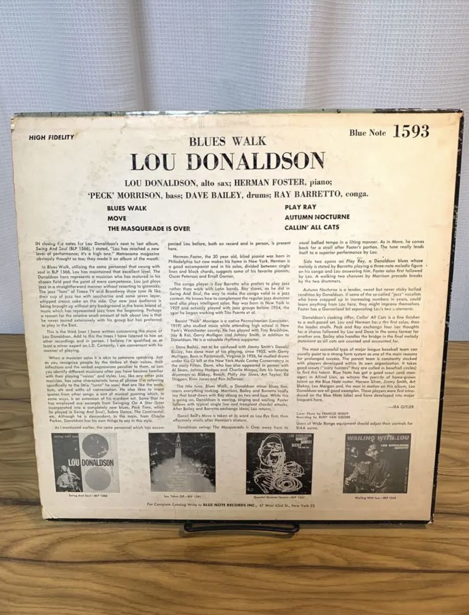 にかなり】 【オリジナルUS盤】Lou Donaldson Blues Walk LP BLUE NOTE