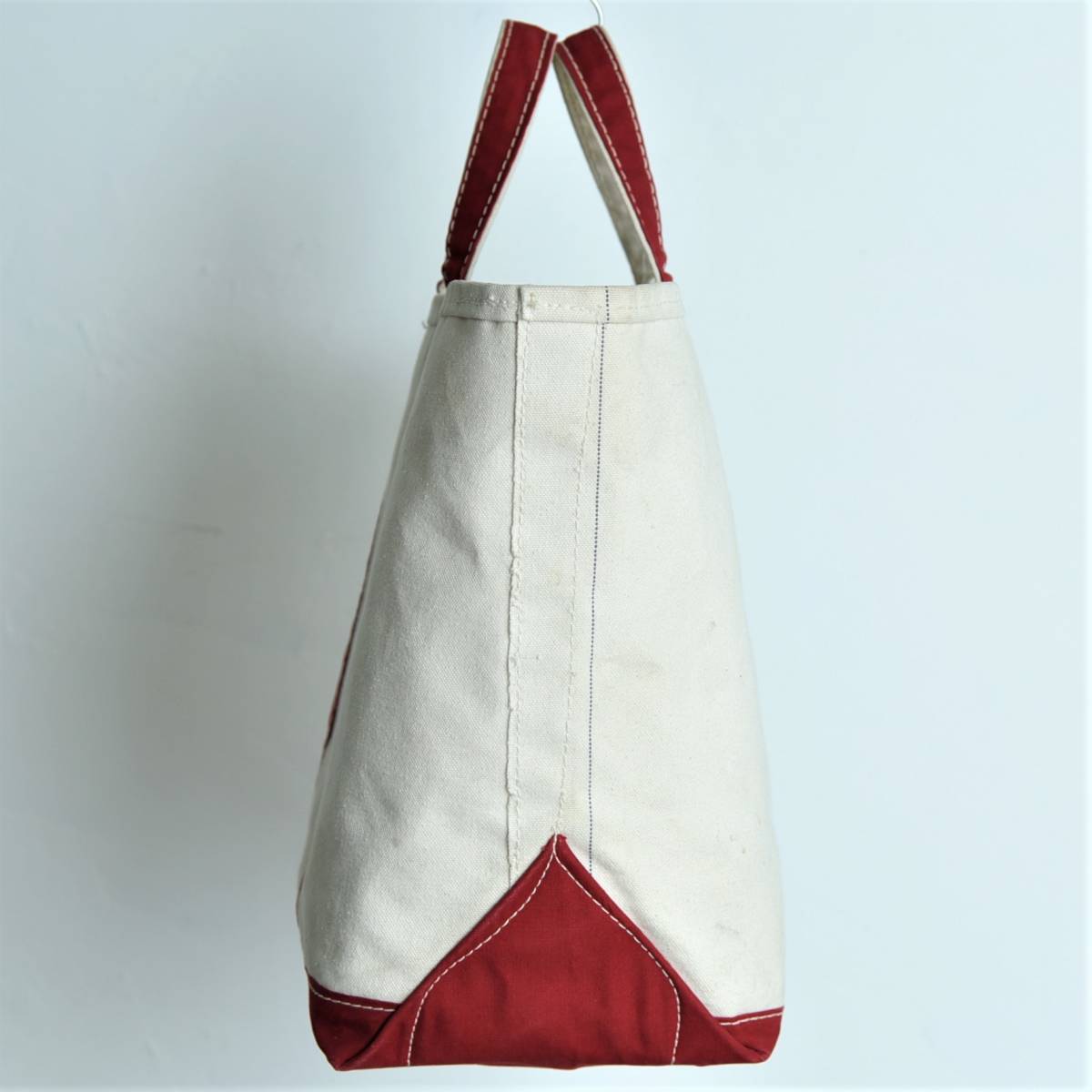 サイドタグ！ 美品！ 70s 80s L.L.Bean BOAT & TOTE トートバッグ ヴィンテージ キャンバス レッド アウトドア キャンプ_画像4