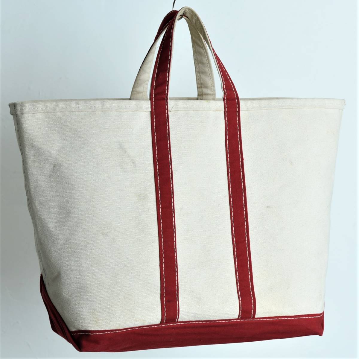 サイドタグ！ 美品！ 70s 80s L.L.Bean BOAT & TOTE トートバッグ ヴィンテージ キャンバス レッド アウトドア キャンプ_画像1