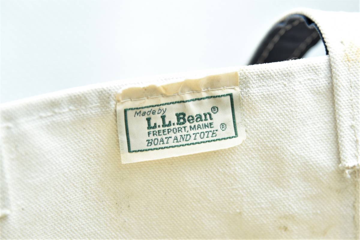 良好！ 80s 90s USA製 L.L.Bean BOAT AND TOTE ネイビー トートバッグ ラージ ヴィンテージ キャンバス_画像8