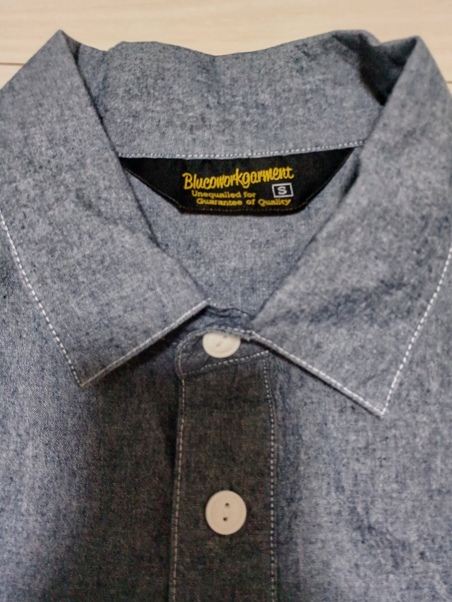 【美品】BLUCO WORK GARMENT シャンブレーシャツ メンズSサイズ_画像3