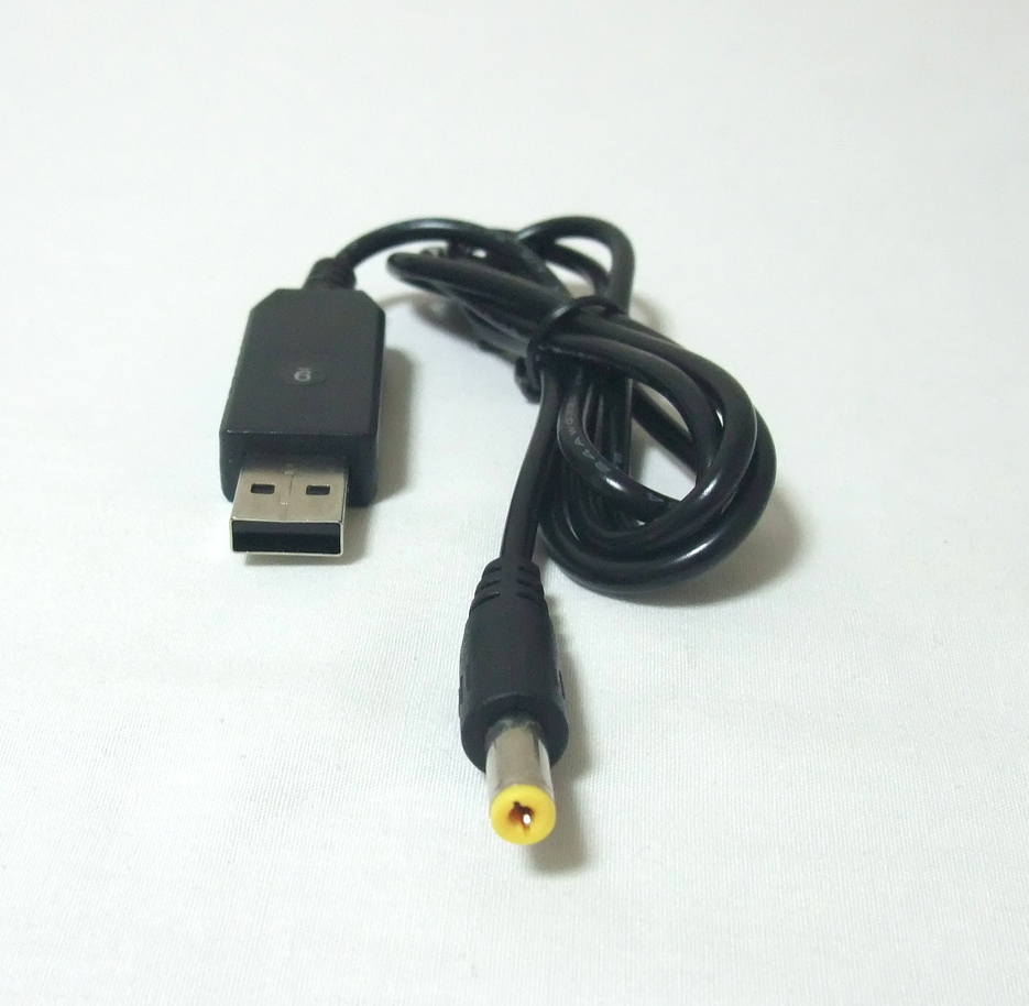 USB(DC5V)をDC9Vに昇圧する変換ケーブル（約1m、新品）_画像2