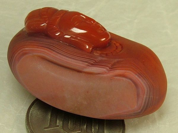 南紅瑪瑙 火焔紅トップ57mm-