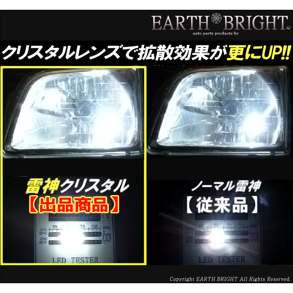 2球)†日亜”超広角”雷神クリスタルLED T10 車検対応品_画像2