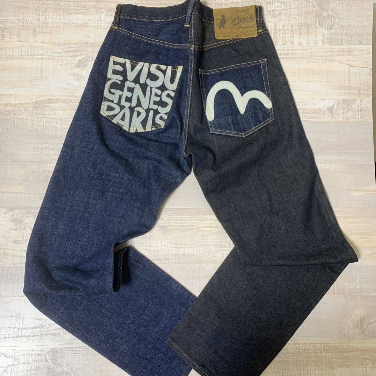 濃紺 サイズ30】EVISU GENES PARIS デニム パンツ エヴィス パリ 濃紺 サイズ30】EVISU GENES PARIS デニム パンツ エヴィス パリ