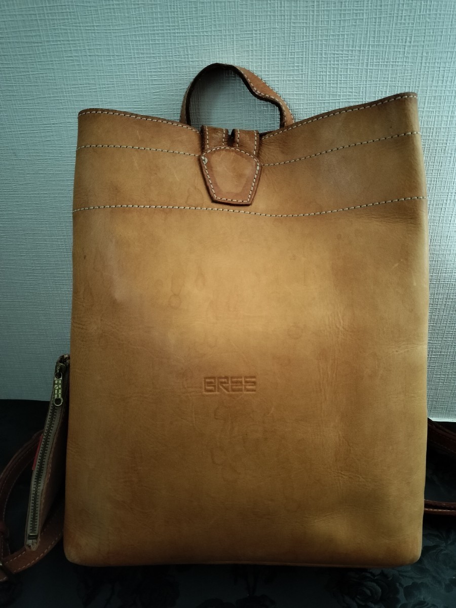 * good on goods *BREEb Lee original leather all leather super practical use rucksack backpack *A4OK*