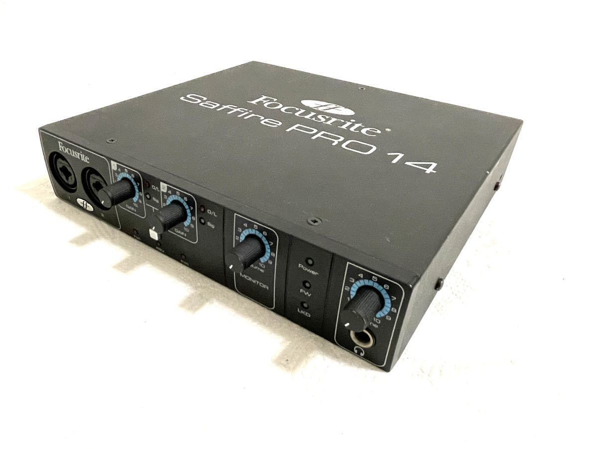 Focusrite フォーカスライト Saffire Pro 14 Firewire ファイヤーワイヤー オーディオインターフェイス ファンタム電源 DTM 録再OK 即有り_画像1