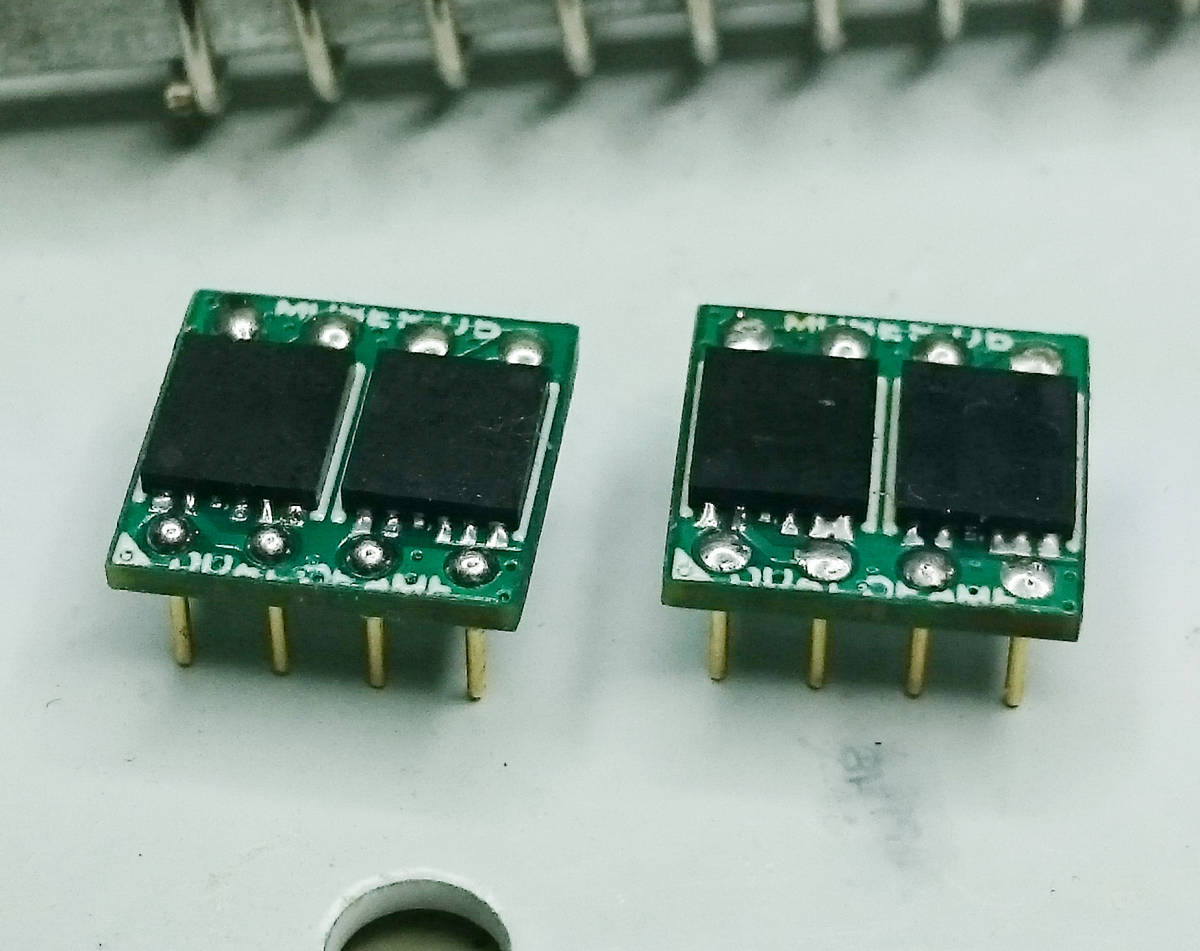 MUSES05 デュアル化 DIP8サイズ 低背ピン 専用設計基板実装済み MUSES05 デュアル化 DIP8サイズ 低背ピン 専用設計基板実装済み