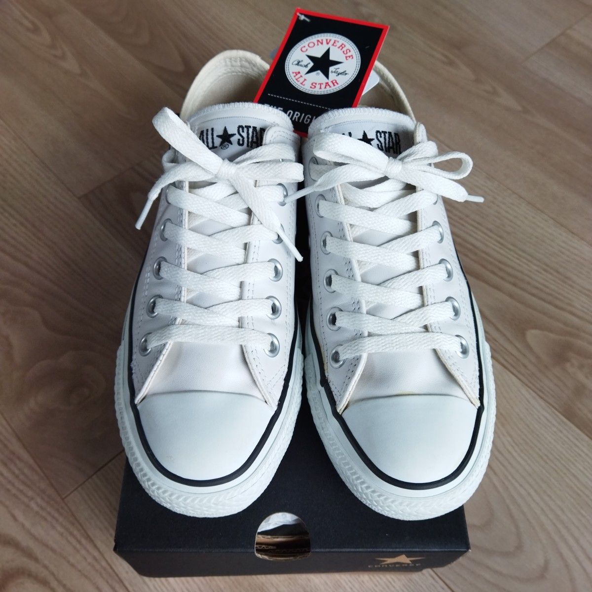 コンバース CONVERSE レザーオールスター OX　ホワイト　23.5cm　ローカット