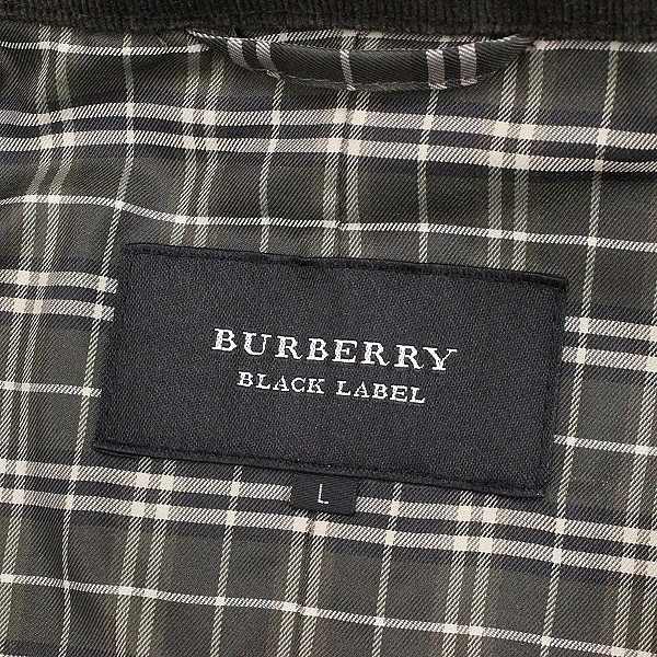 *BURBERRY BLACK LABEL Burberry Black Label подкладка в клетку с хлопком стеганое полотно милитари охота жакет L