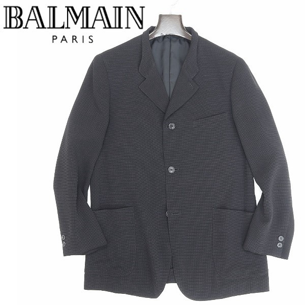 ◆Balmain バルマン 3釦 ジャケット 黒 ブラック M