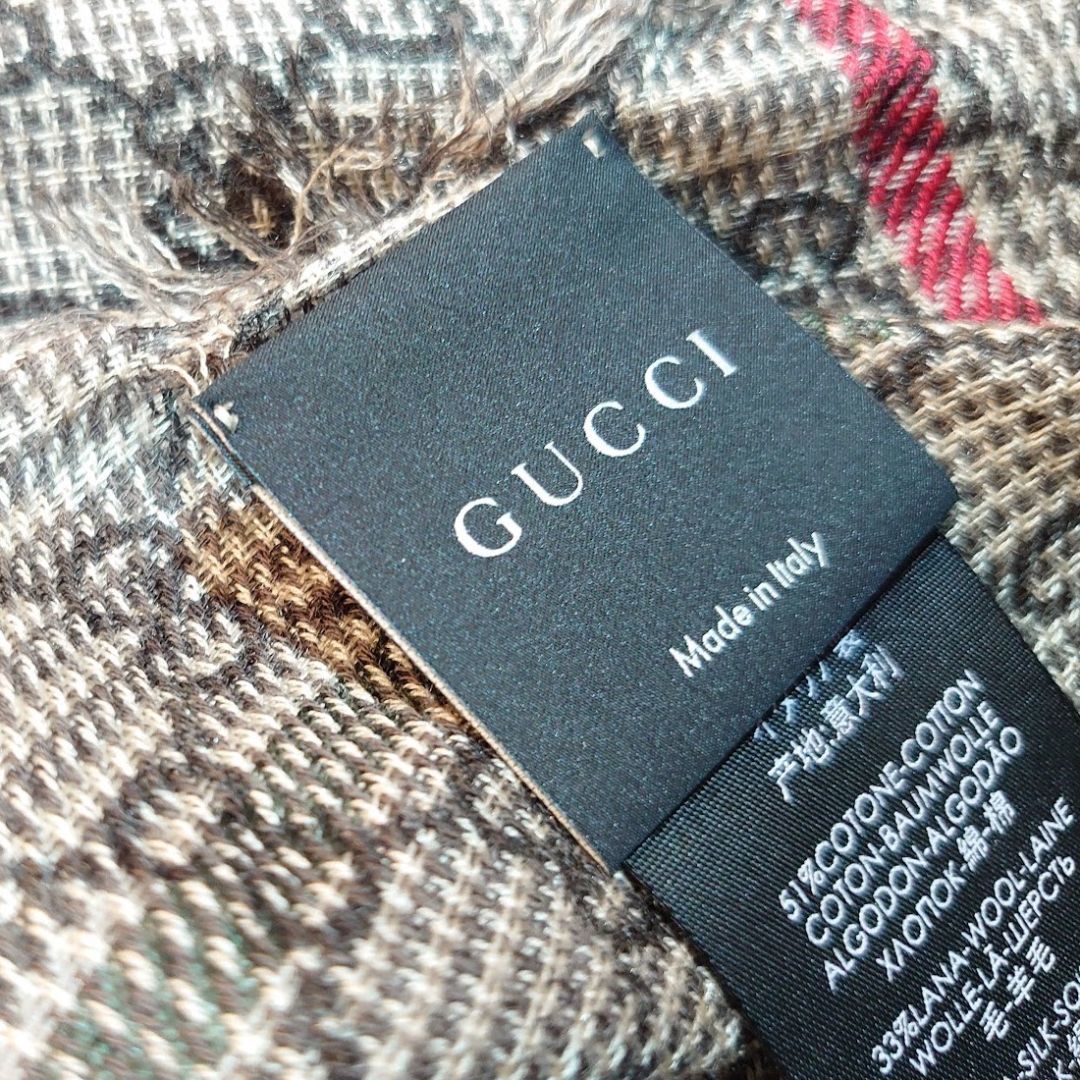 レア!】【送料無料】GUCCI グッチ 大判ストール ショール 薄手 GG柄