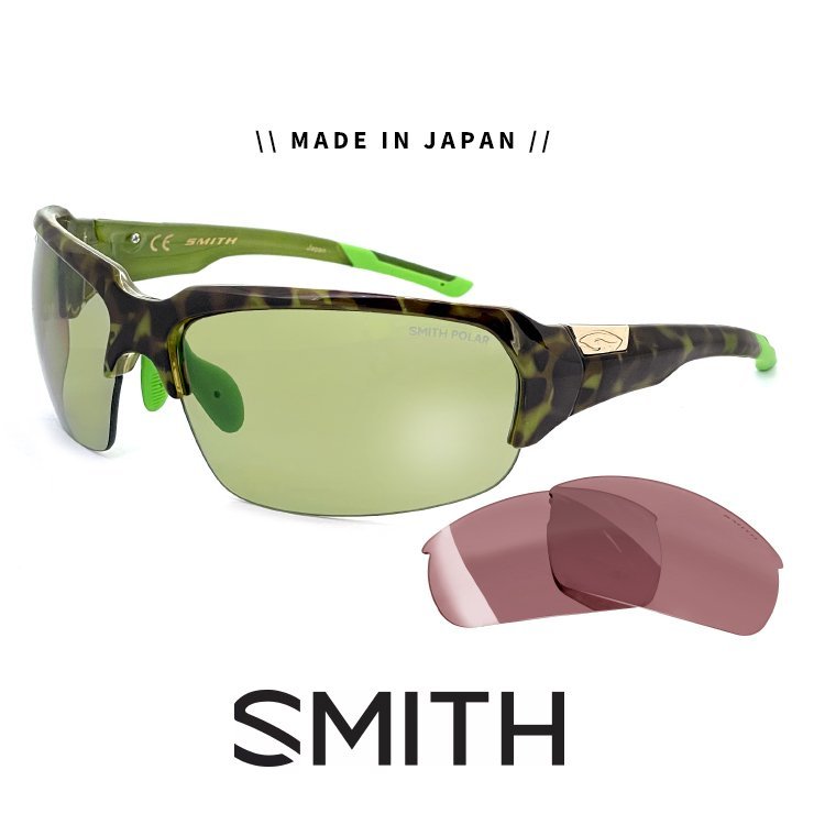 新品 日本製 SMITH スミス 偏光サングラス swing style polar yg 32 ＆ ignitor Apple Tort スウィング スタイル スポーツサングラス