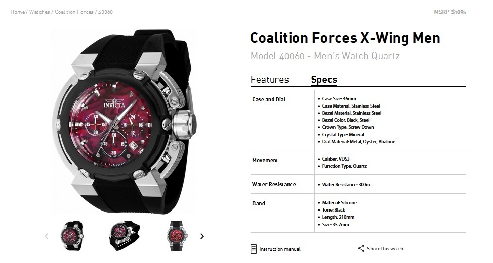 INVICTA インビクタ『Coalition Forces X-Wing 40060』☆電池式☆300m