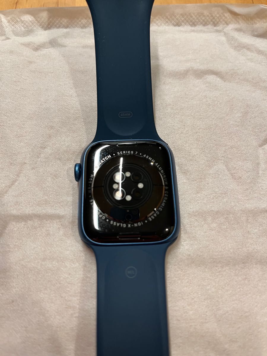 未使用に近い Apple Watch Series7 45mm GPS+Cellularモデル ブルー