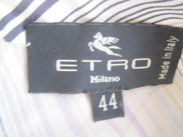 送料無料　イタリア製　ETRO エトロ　レディース　４４　XS～S　シルクトップス　ブラウス　プルオーバー　クリーム色_画像6