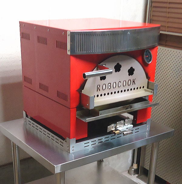 ★中古 美品 業務用 ROBOCOOK ピザ釜 ピザオーブン 石窯 付属品有 都市ガス 鋳物コンロ付 鋳物コンロ付 ステンレス専用台付 アウトドア_画像1