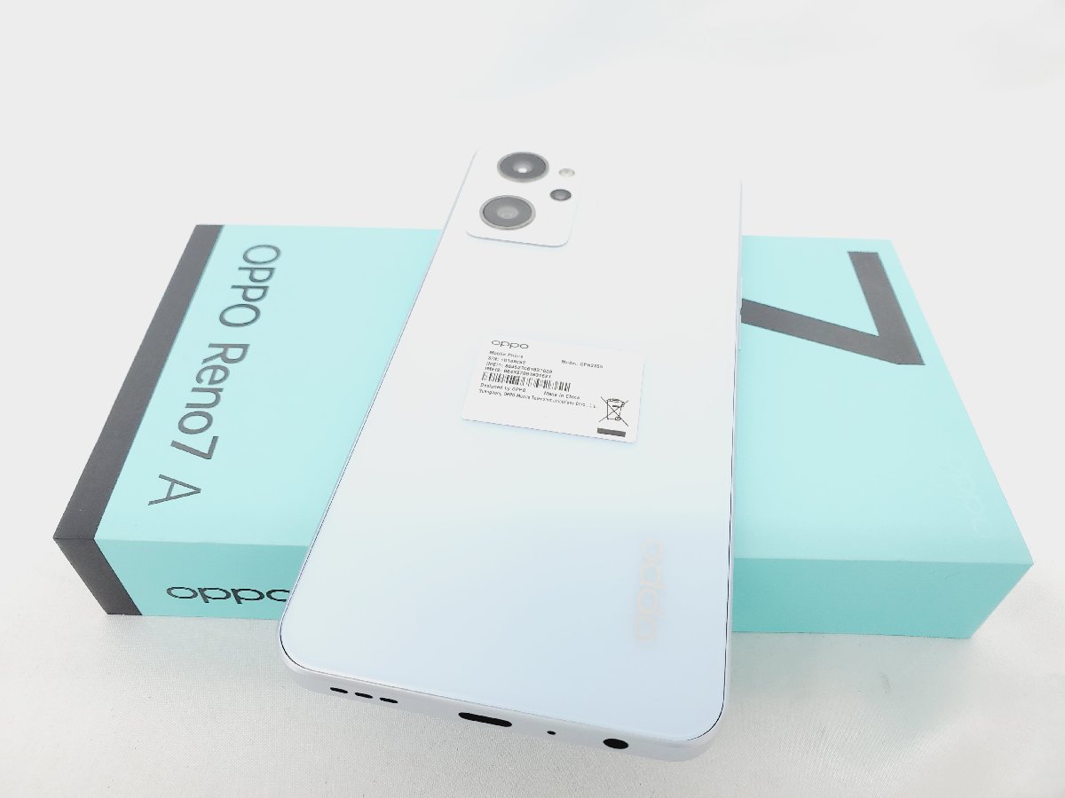 1円~【美品】SIMフリー スマートフォン OPPO Reno7 A 6GB/128GB