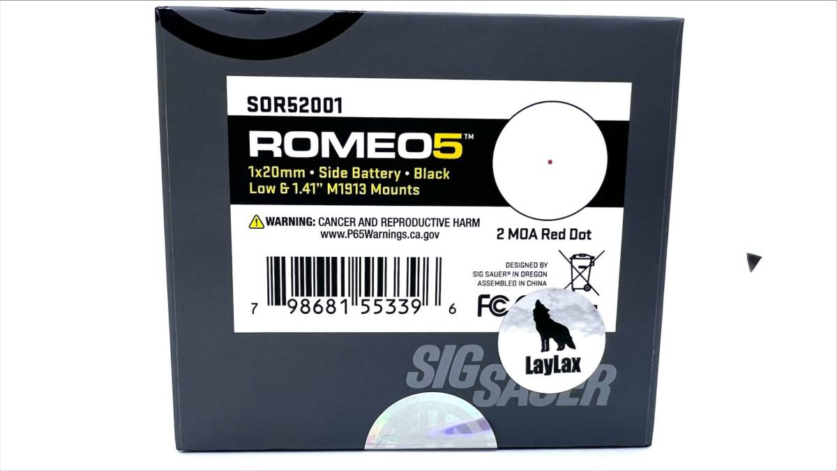 少量入荷 シグ SIG SAUER ROMEO5 SOR52001 小型ダットサイト(1X20MM