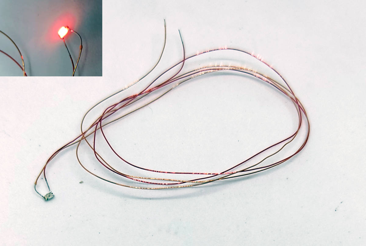  chip LED red LED 1608 wiring has processed .( troublesome small half rice field attaching settled ) resistance attaching red color LED including carriage miniature model built-in .