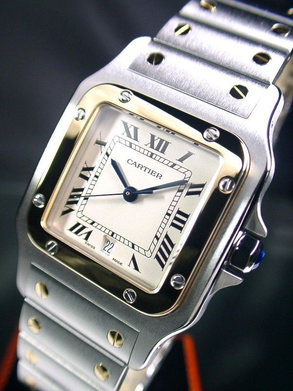 本物 激レア CARTIER カルティエ サントス ガルベ 18金/SS LM アイボリー 稼働 保証 極美品☆_画像5