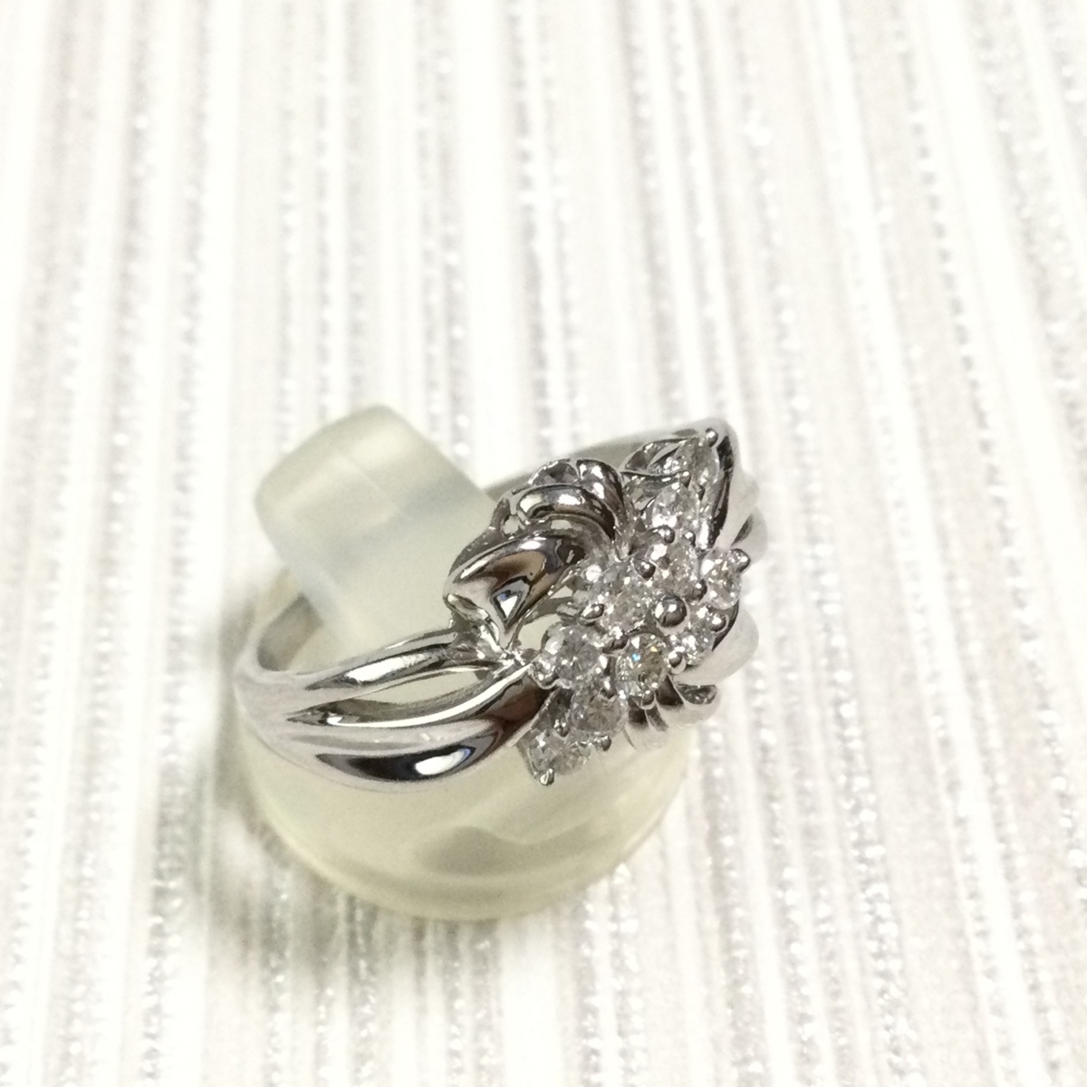 Pt900 ダイヤモンド0.5ct ダイヤ10石 リング #17 17号 プラチナカラー