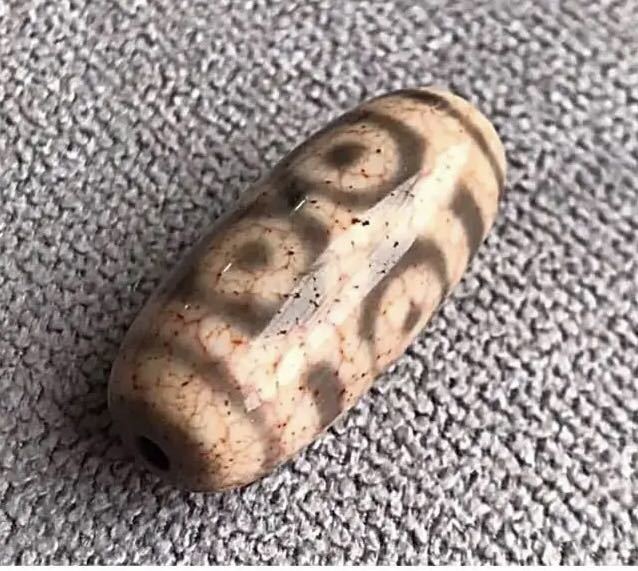 西蔵収集 本物 チベット天珠 ☆龍眼天珠 血糸龍紋☆dzi beads