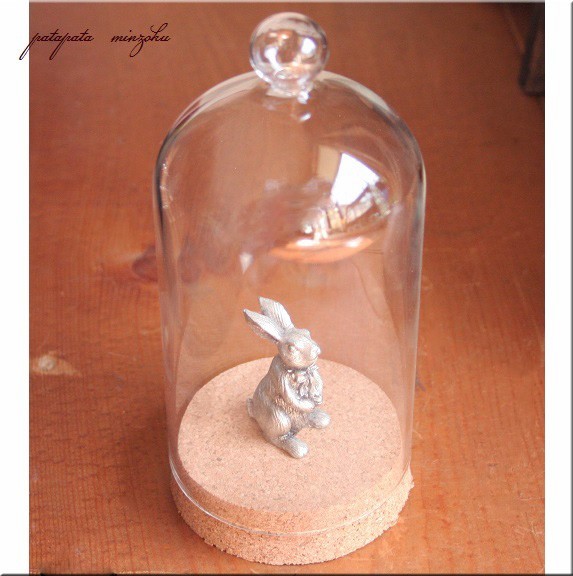 コルク ガラスドーム M テラリウム 花瓶 花器 プリザーブドフラワー 美女と野獣_画像3