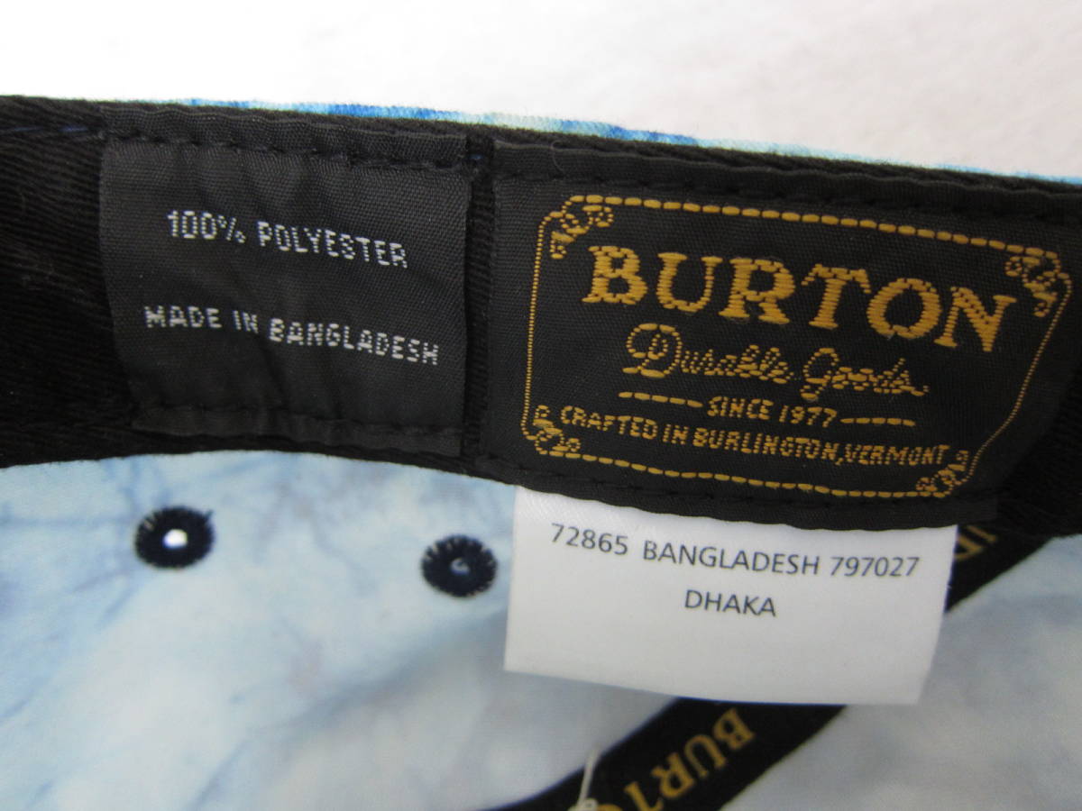 BURTON( Barton ) CORDOVA 5 panel колпак вода рисунок полиэстер 57.ok2304A